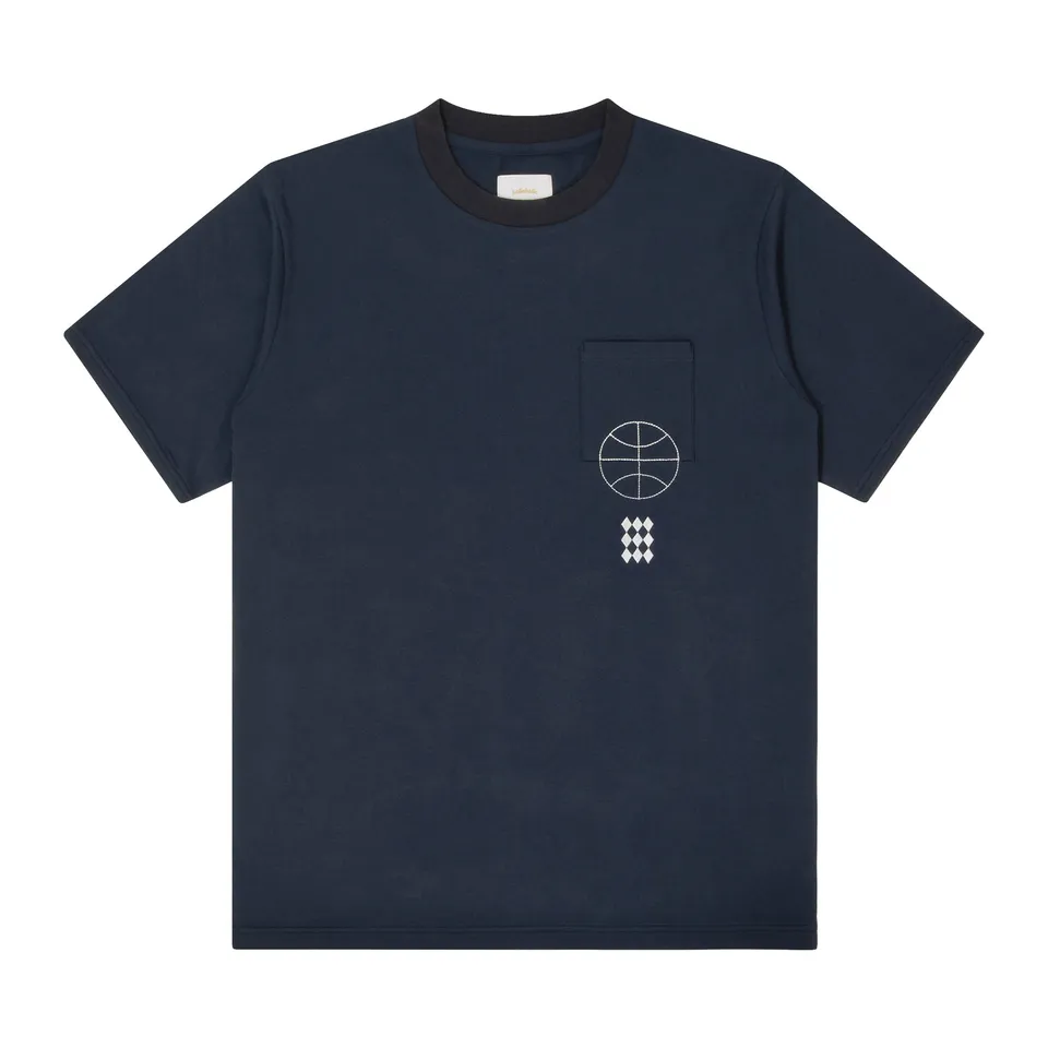 ballaholic-cotton-tees-paint-pocket-tee-navy-t-shirt image 1
