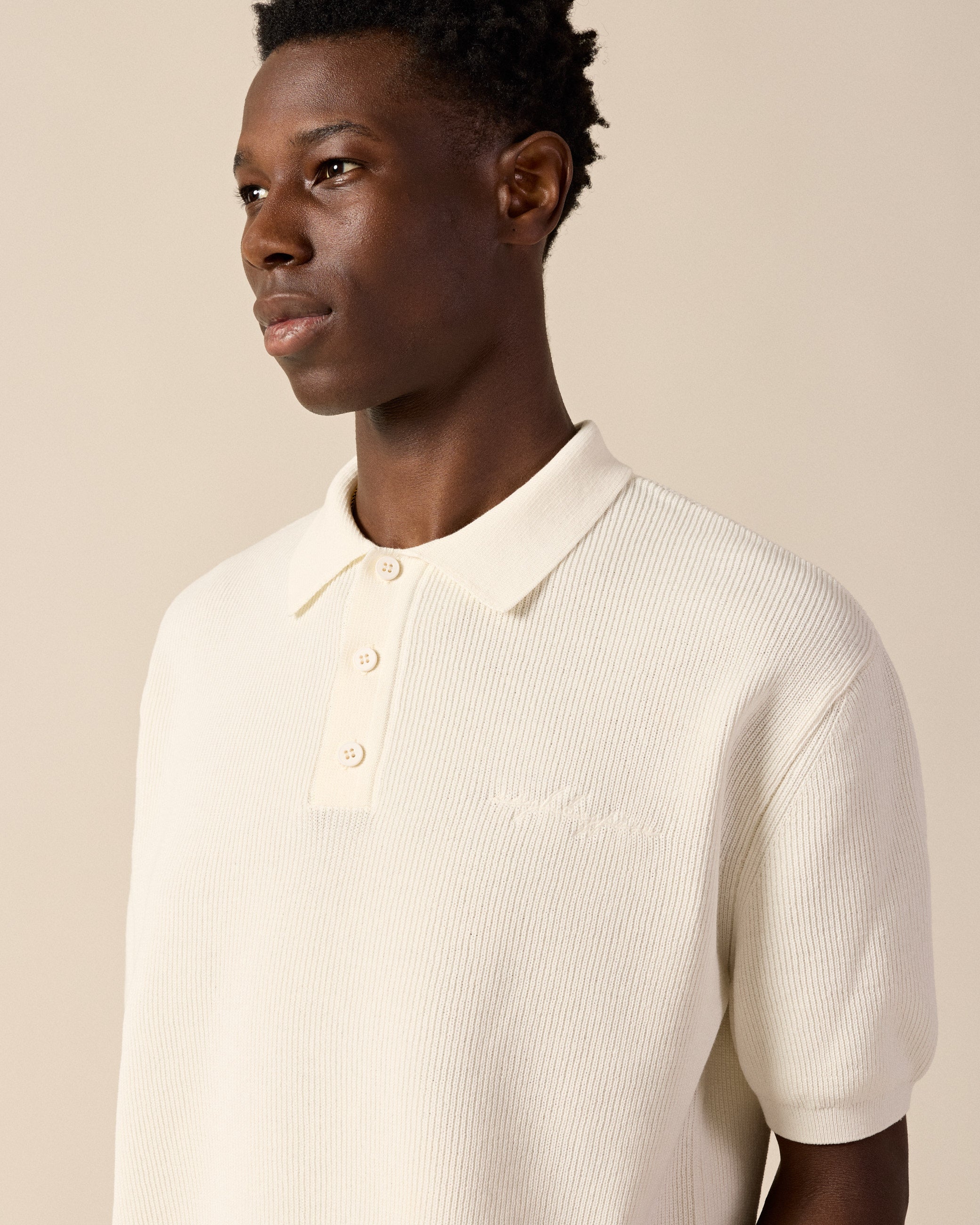 eightyfive-tops-knit-poloshirt-off-white image 6