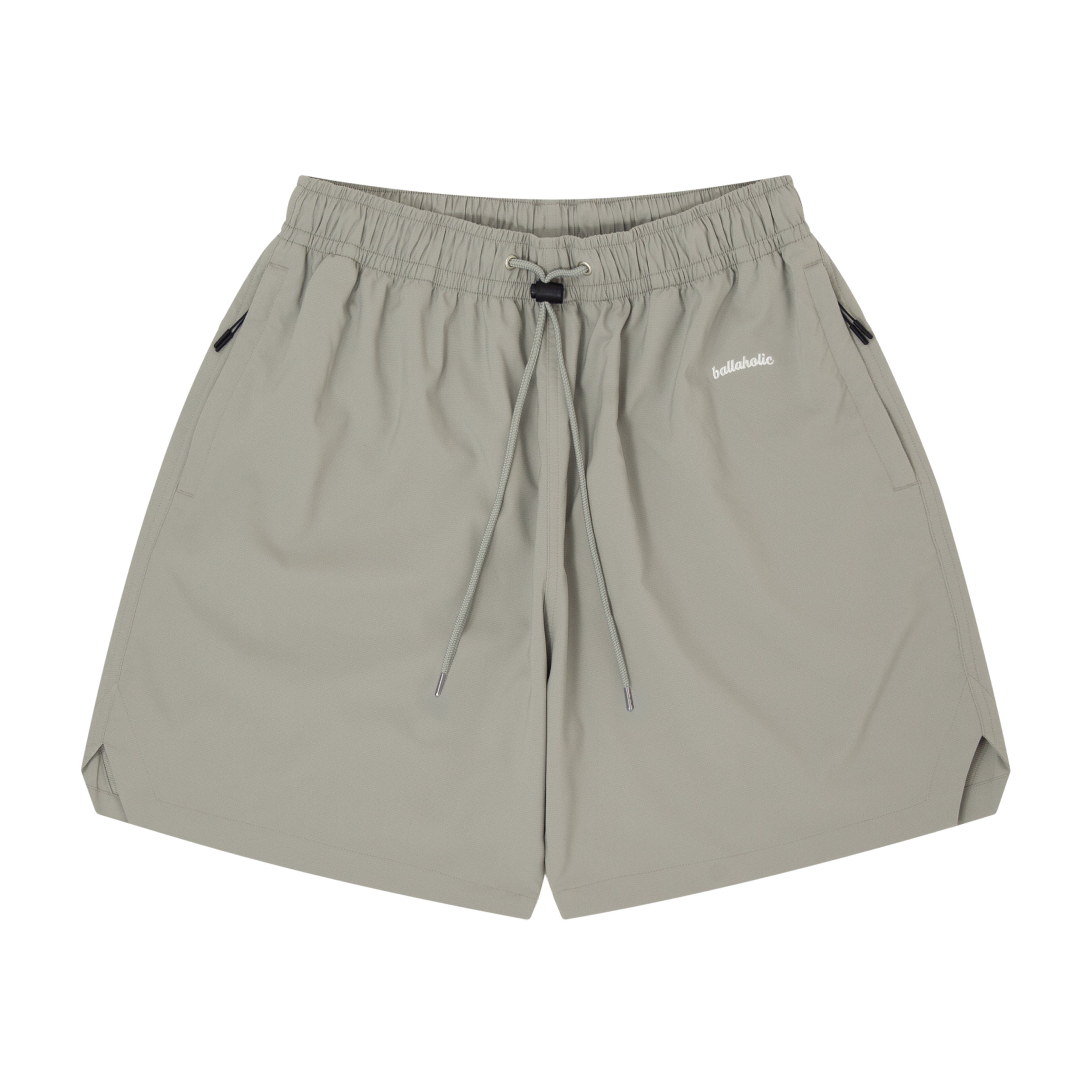 ballaholic-logo-anywhere-zip-shorts-basketballshorts-gray image 1