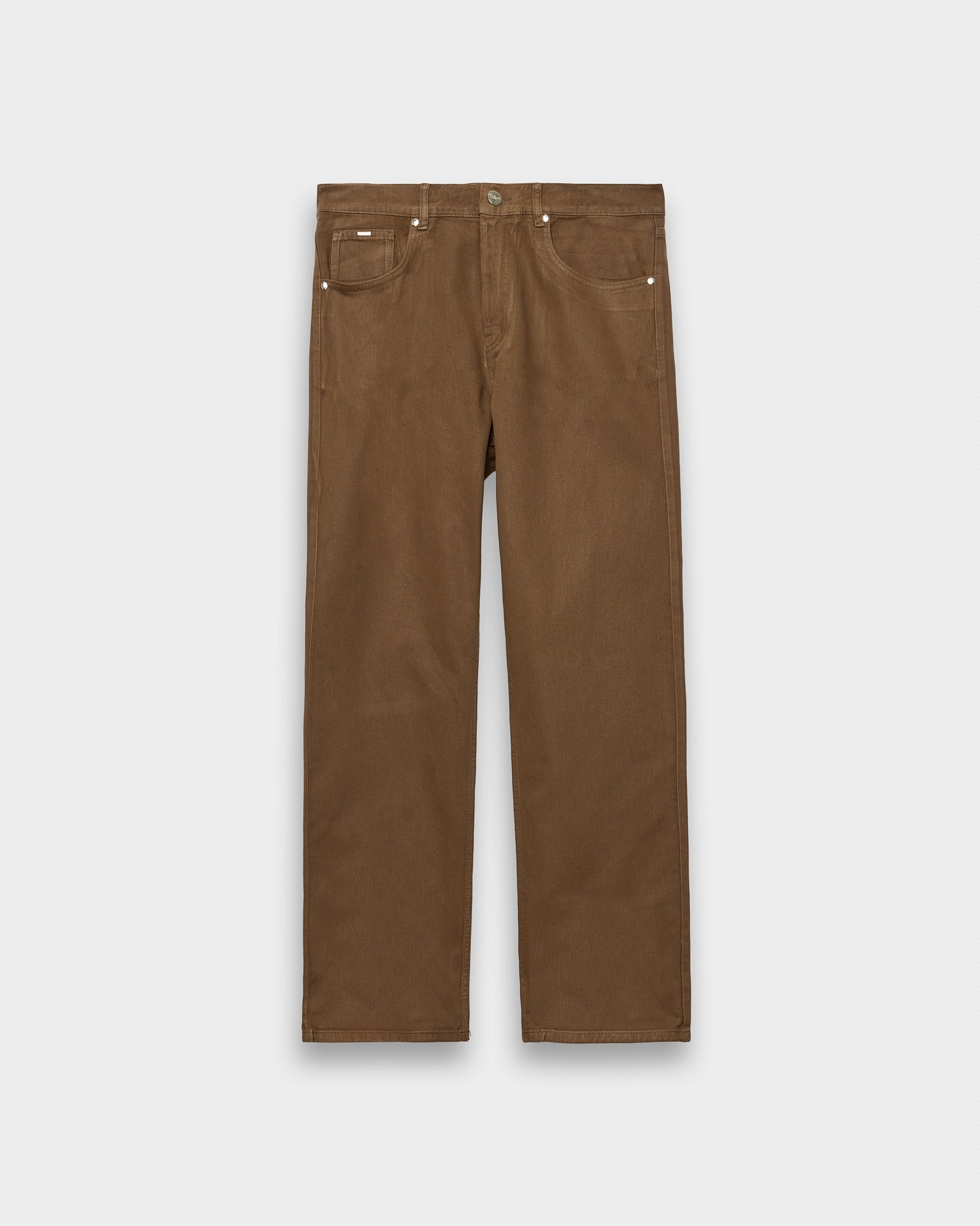eightyfive-coated-straight-fit-denim-jeans-braun-32 image 1
