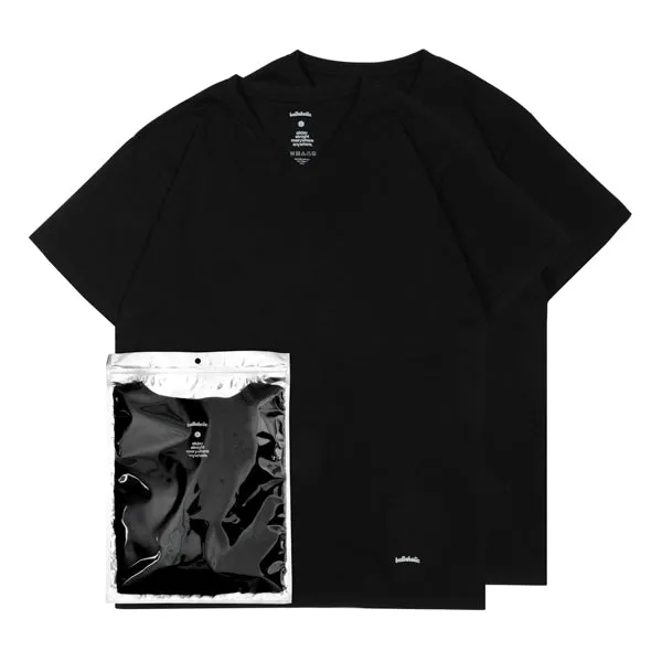 ballaholic-cotton-tees-2-pieces-v-neck-t-shirt-schwarz-2er image 1