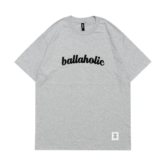 ballaholic-logo-tee-t-shirt-grau-baumwolle-brustlogo image 1
