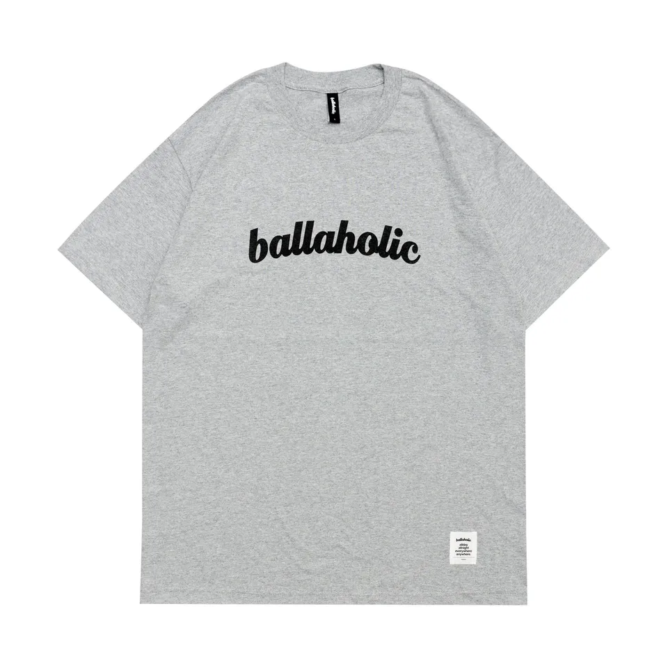 ballaholic-logo-tee-t-shirt-grau-baumwolle-brustlogo image 1