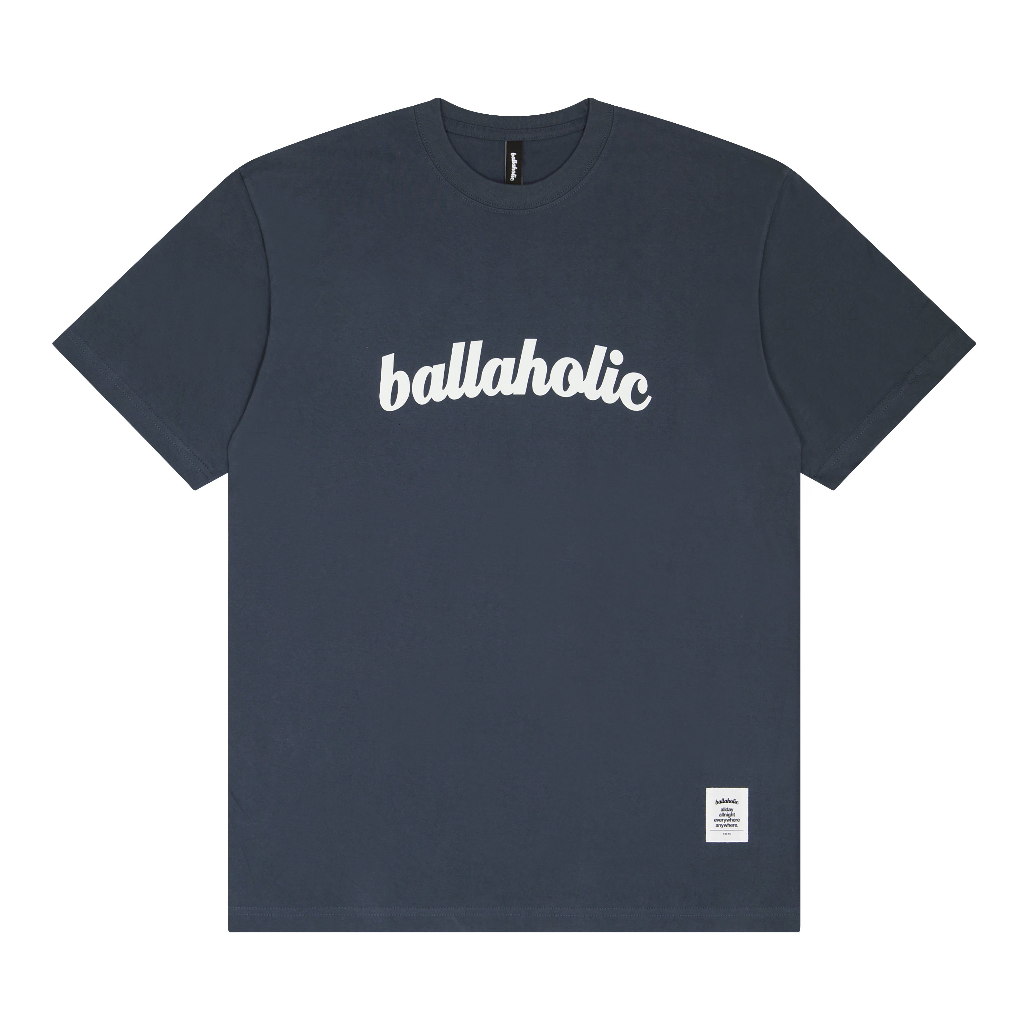 ballaholic-cotton-tees-logo-tee-hazy-navy-t-shirt image 1