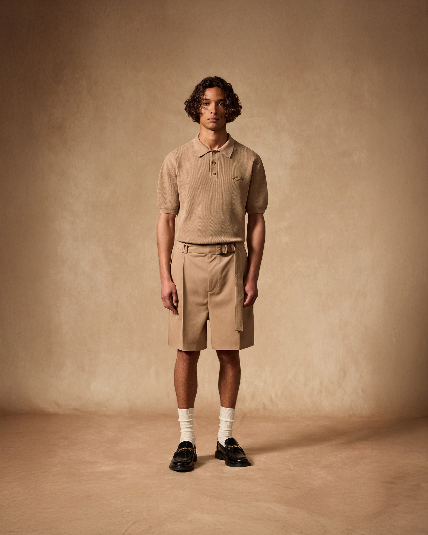 eightyfive-knit-polo-mocha-regular-fit-baumwolle image 4