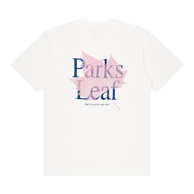 ballaholic-parks-leaf-tee-t-shirt-vanilla-white-grafik image 1