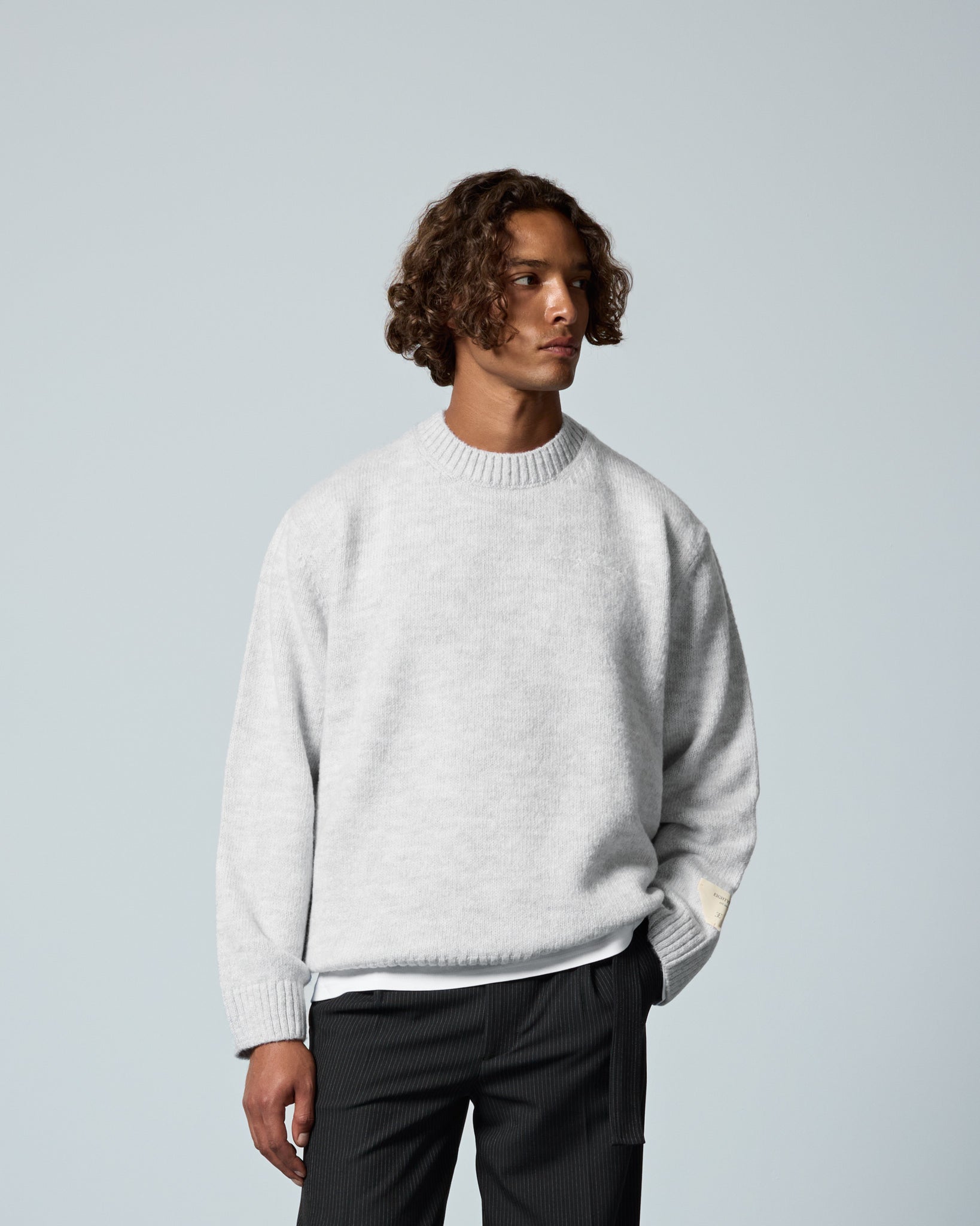 eightyfive-crew-neck-sweater-pullover-hellgrau-meliert image 3