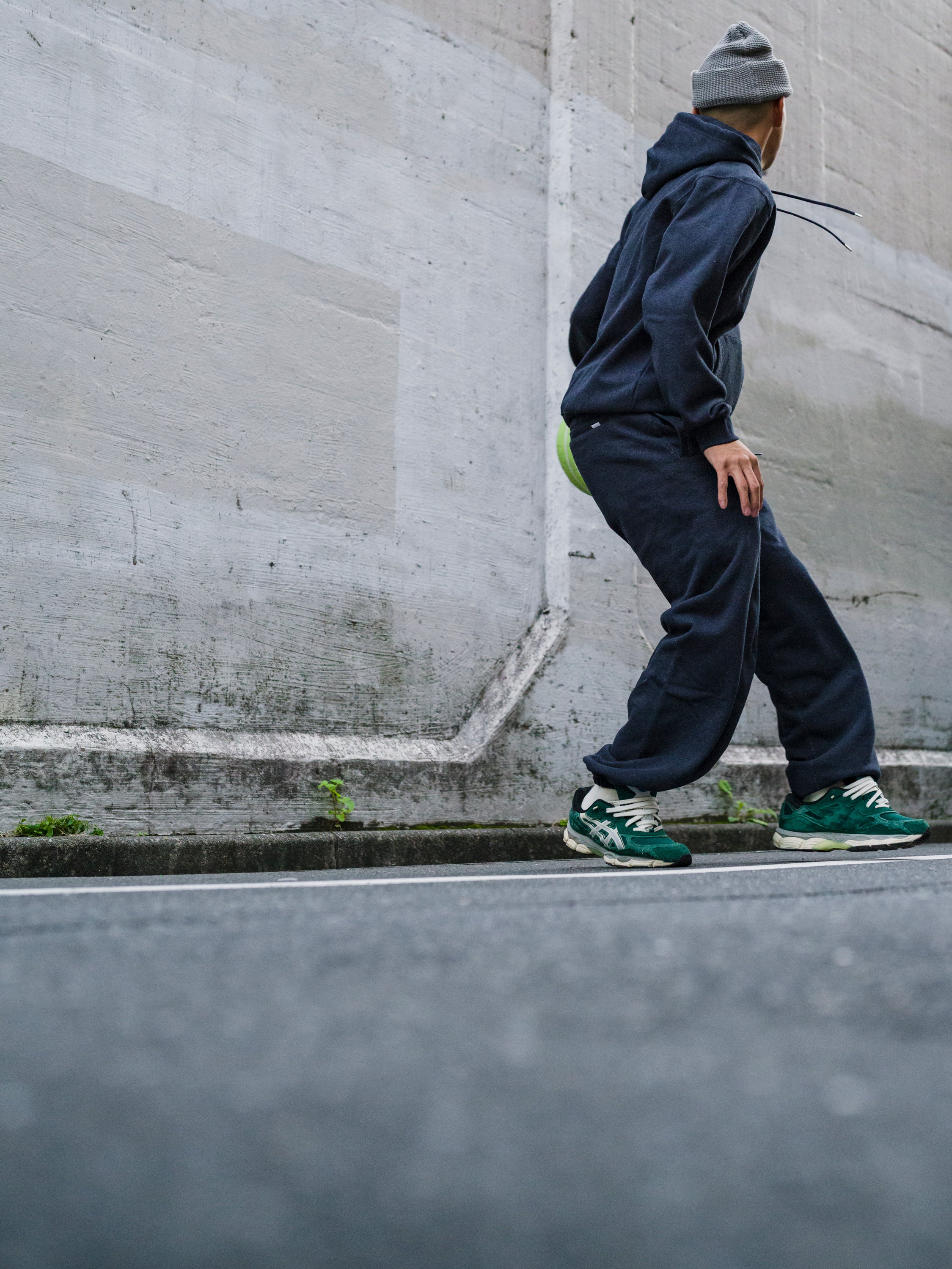 ballaholic-small-logo-sweat-pants-dunkelblau-meliert image 3