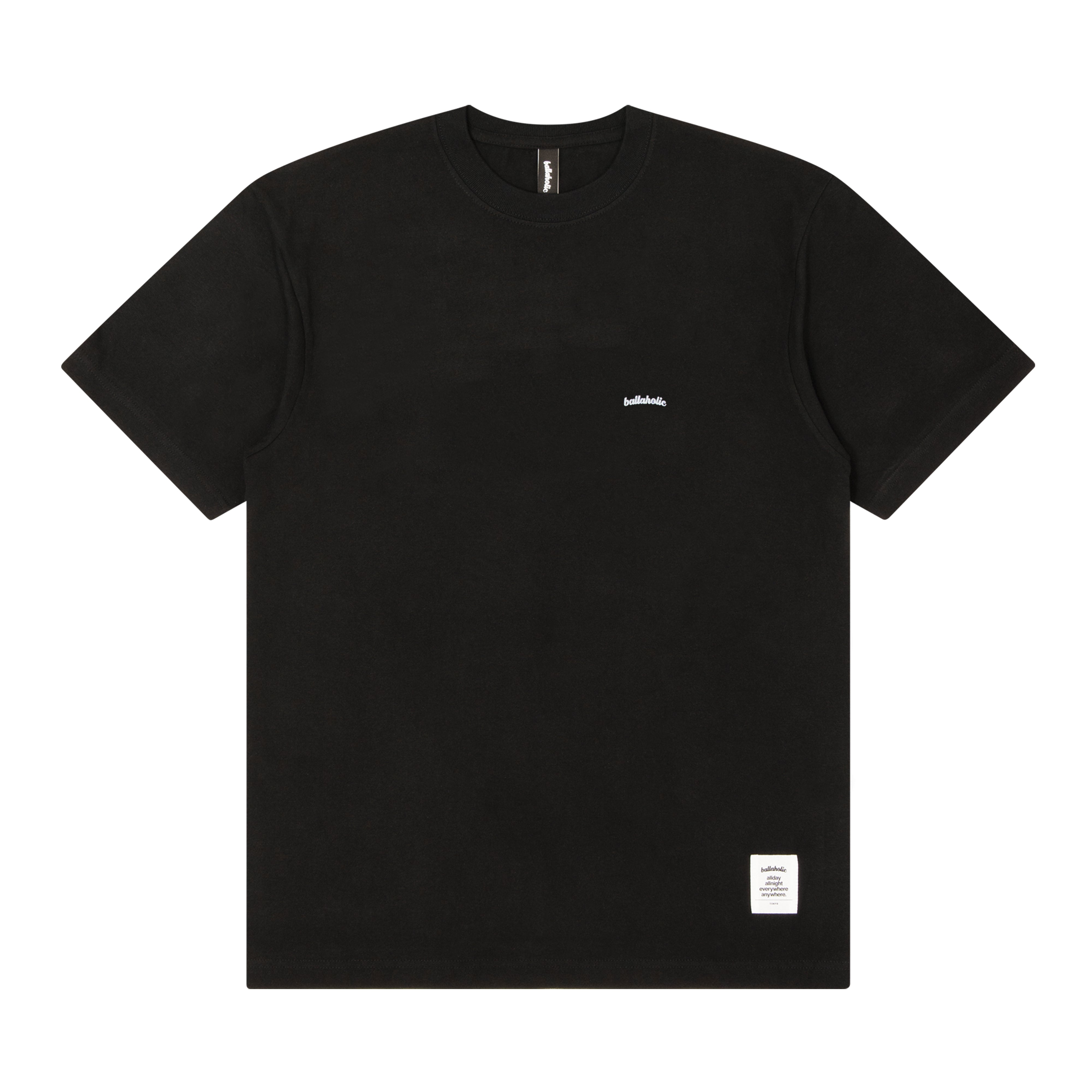 ballaholic-cotton-tees-micro-logo-tee-t-shirt-black-white image 1