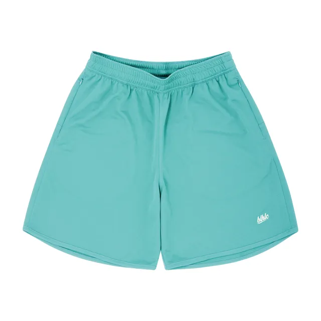 ballaholic-basic-zip-shorts-aqua-blue-off-white image 1